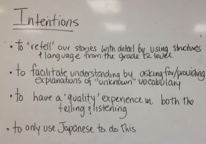 j12 story fair retell day intentions